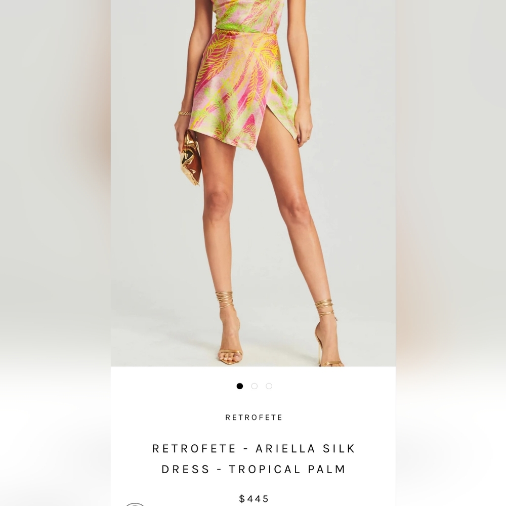 Retrofête silk palm dress - Picture 8 of 11